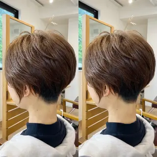 ショート カラー KIZU 髪質改善 オカルト怪談のヘアスタイル