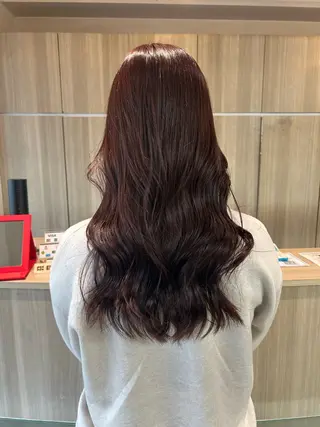 ロング 志賀　輝/ハイライト /縮毛矯正/髪質改善のヘアスタイル