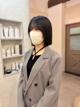 ショート ボブ／ミニボブ／ akaneのヘアスタイル