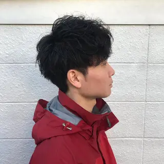 ショート カラー パーマ メンズ JUNTA 梅田茶屋町のヘアスタイル