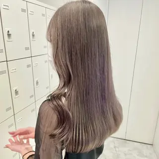 ミディアム ブラウンベージュ🤎 ブリーチなし🤎のヘアスタイル