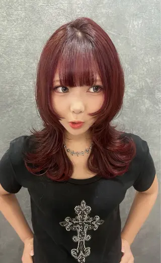 ロング ブリーチ/ウルフ ハッシュカット/石山のヘアスタイル