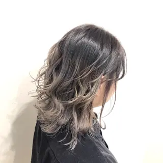 ミディアム カラー 無料カットモデル募集 BLINK京橋店のヘアスタイル