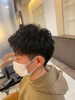 パーマ メンズ 佐野 太河のヘアスタイル