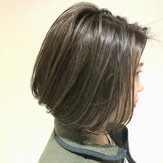 ミディアム カラー 竹内啓太 ボブのヘアスタイル