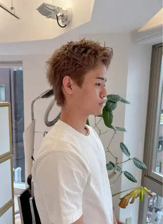 ショート カラー メンズ 野本光一朗/メンズ/ メンズパーマのヘアスタイル