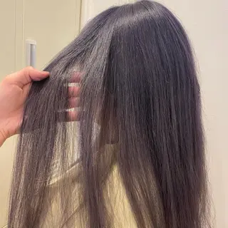 カラー ブリーチなしWカラー /酸性ストレート河本のヘアスタイル