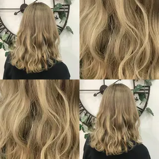 ミディアム カラー ハイトーン💫 エクステ💫maiのヘアスタイル