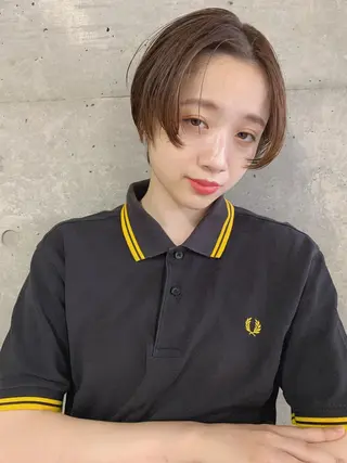 ショート カラー ボブパーマコテ巻き風 パーマNo1深江秀平のヘアスタイル