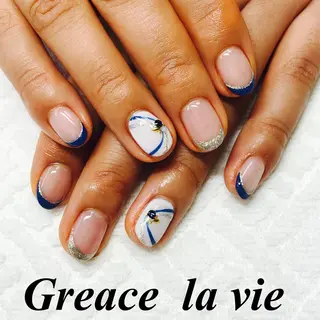 ショート カラー パーマ ヘアアレンジ キッズ ネイル マツエク・マツパ Greace la vie所属・Greace  la vieのネイルデザイン