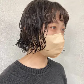 ショート パーマ ウルフレイヤー エクステ/kokiのヘアスタイル