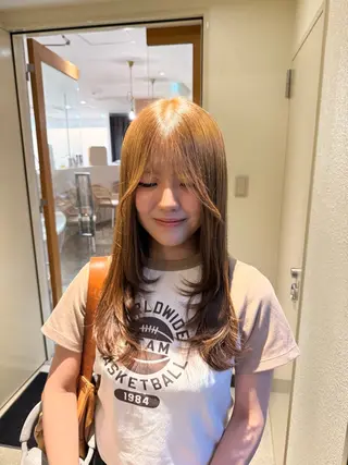 ロング カラー 水田 帆波のヘアスタイル