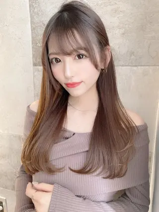 ロング カラー 酒井 里穂のヘアスタイル