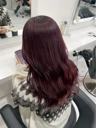 ロング カラー ヘアアレンジ 暖色・髪質改善🍒 吉武杏莉のヘアスタイル