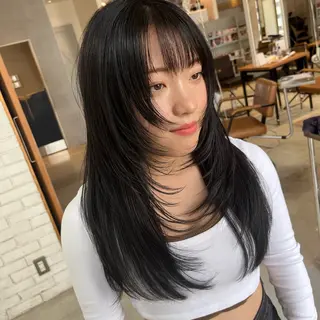 ロング カラー nameless髪質 改善ブリーチ心斎橋のヘアスタイル