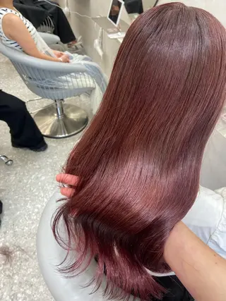 セミロング カラー 新宿/韓国ヘア 中明度カラー/かやのヘアスタイル