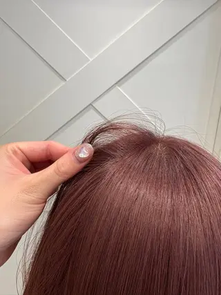 ロング カラー ハイトーンカラー シールエクステのヘアスタイル