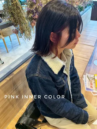 ミディアム カラー 船津 佳奈美のヘアスタイル