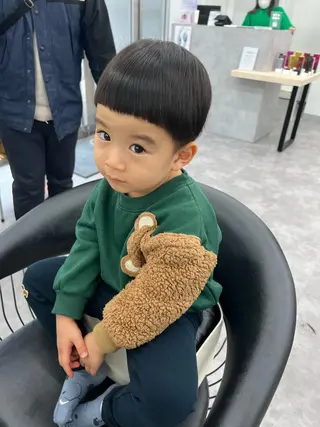 ショート メンズ キッズ メンズ/パーマ /フェード/岡山秀人のヘアスタイル