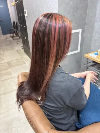 ロング カラー ヘアアレンジ 金子 明日香のヘアスタイル