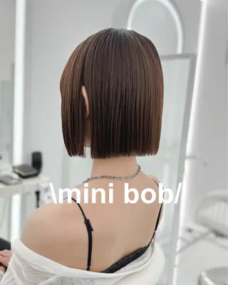ショート カラー COA  ginza所属・🫧ボブカットモデル 韓国透明感カラー🫧のヘアスタイル