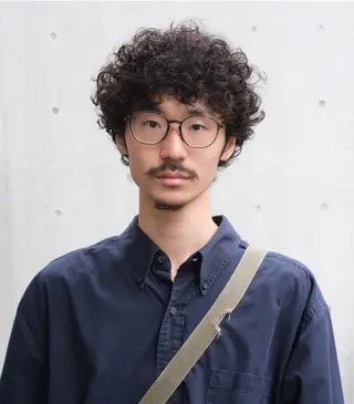 ミディアム パーマ メンズ きくち ゆうすけのヘアスタイル