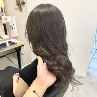 セミロング カラー 色白に見える暗髪 梅田・増田のヘアスタイル