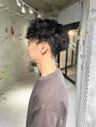 ショート パーマ メンズ door white hideのヘアスタイル