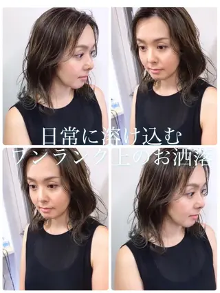 ミディアム ヨシダ トオルのヘアスタイル
