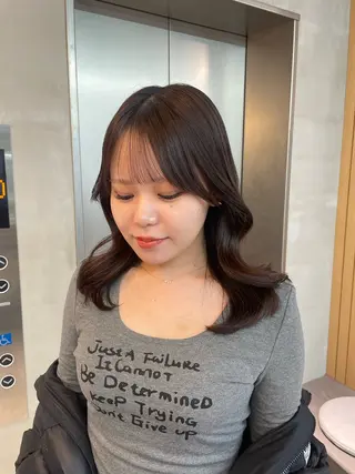 ミディアム 韓国ヘア/レイヤー Londエレンのヘアスタイル