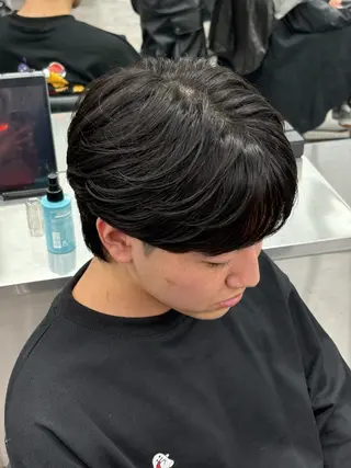 ミディアム カラー パーマ メンズ メンズパーマ特化 🔥韓国ヘア職人🔥のヘアスタイル