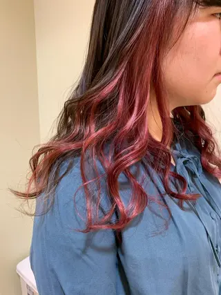 ロング カラー ヘアアレンジ kei/透明感カラー /ベージュ/インナーのヘアスタイル