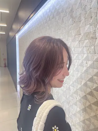 ミディアム カラー ラティアンヌイグレック所属・豊中/髪質改善/ レイヤーカットミヅキのヘアスタイル