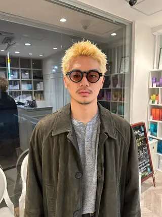 ショート カラー パーマ メンズ メンズパーマ/ スパイキー/神田正紀のヘアスタイル