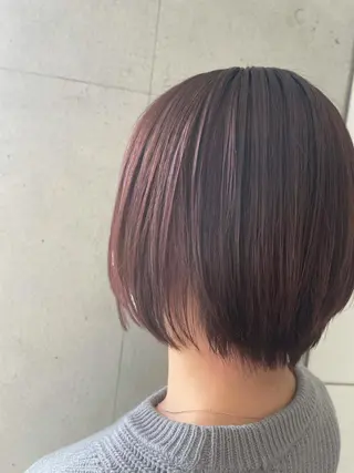 ショート カラー 髪質改善/縮毛矯正 ツヤ髪🩷さつきのヘアスタイル