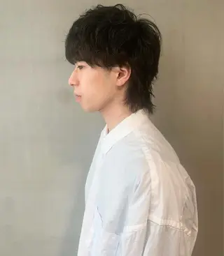 ショート パーマ メンズ SALOWIN梅田茶屋町店所属・ウルフレイヤーカット /チヒロのヘアスタイル