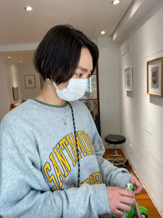 ショート カラー IVORY.所属・🟩白髪ぼかし/ボブ /ショートヘア/大司のヘアスタイル