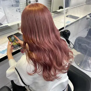 ロング カラー ヘアアレンジ ピンク・ベージュ🩰 カラー🫧とらのヘアスタイル