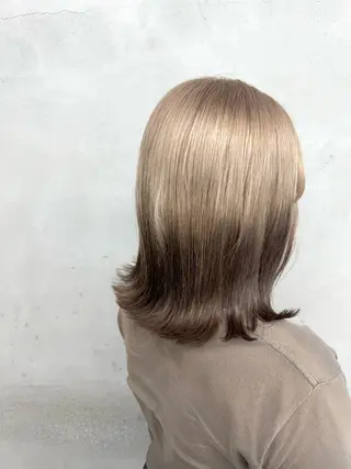 ミディアム カラー ヘアアレンジ #tag 佐藤璃美のヘアスタイル