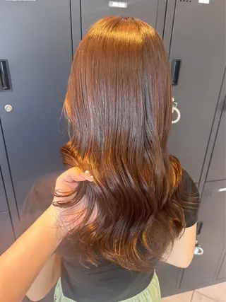 カラー うる艶&縮毛矯正 ⟡.·小林理菜⟡.·のヘアスタイル