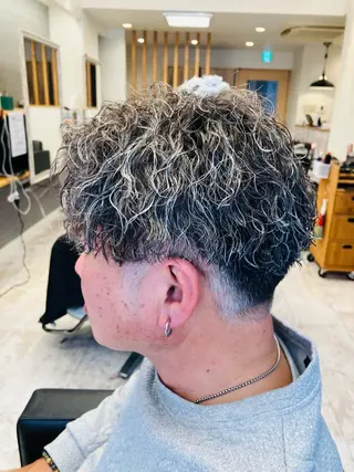 パーマ メンズ メンズ特化/パーマ/ フェードWATARUのヘアスタイル