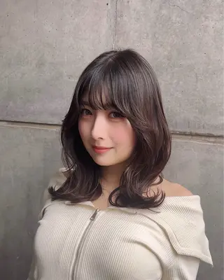 ミディアム 💎レイヤー×顔周り カット💎杉原のヘアスタイル