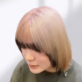 ショート カラー ハイトーン/レイヤー カット/TAKEのヘアスタイル