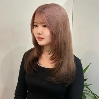 ロング MIDORI🎀 透明感/ベージュのヘアスタイル