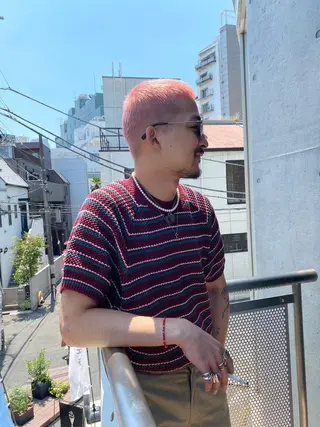 メンズ 山影✨バレイヤージュ ハイライト✨メンズ◎のヘアスタイル