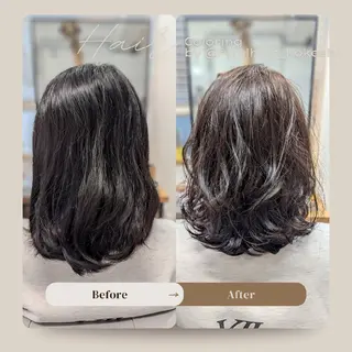 ミディアム カラー Kokeshi/美髪 /脱毛/ヘッドスパのヘアスタイル