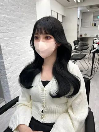 ロング 韓国ヘア♡ 顔まわりカットayaのヘアスタイル