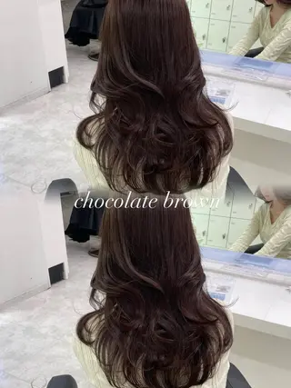 セミロング カラー ヘアアレンジ Ella所属・nana【艶髪】/ レイヤー/縮毛矯正のヘアスタイル