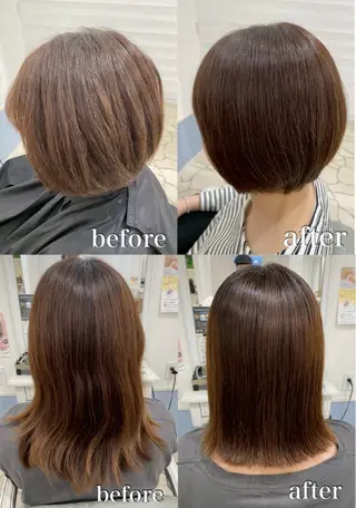 セミロング やない ともみのヘアスタイル