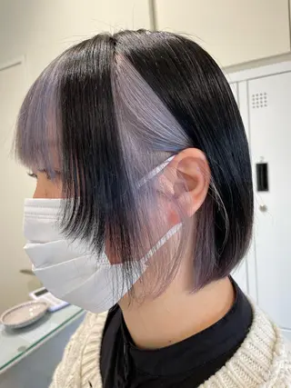ショート カラー ボブ/インナーカラー /眉毛/Miyuのヘアスタイル